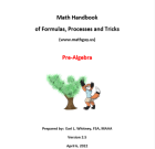 Download Pre-Algebra Math Handbook of Formulas Processes and Tricks pdf