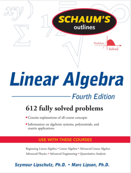 Download Schaums Outline of Linear Algebra 4th Edition pdf free